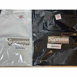 シュプリーム(Supreme)のSupreme / Burberry Box Logo Tee "Black(Tシャツ/カットソー(半袖/袖なし))