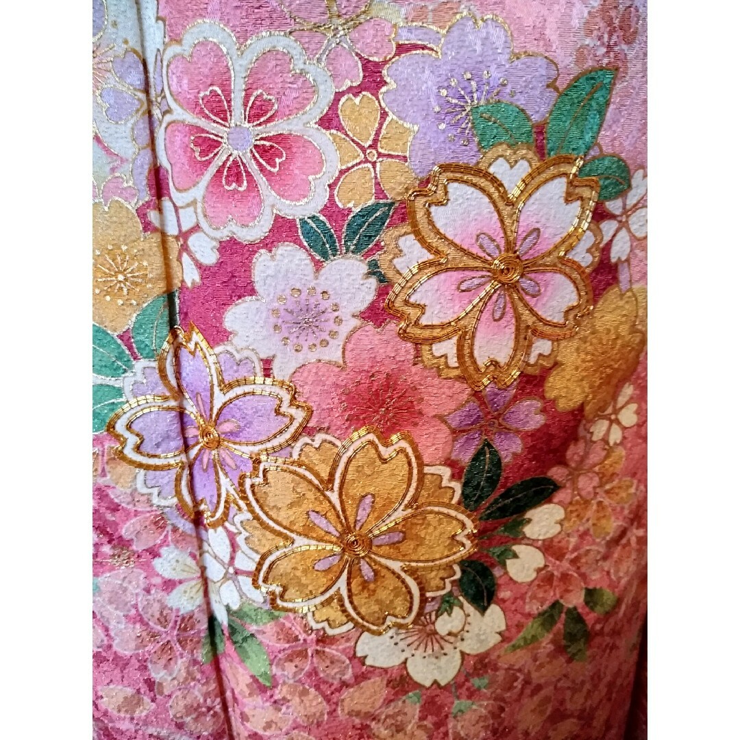 ピンク/ラメ★桜姫♥『丸昌』中振袖 レディースの水着/浴衣(着物)の商品写真