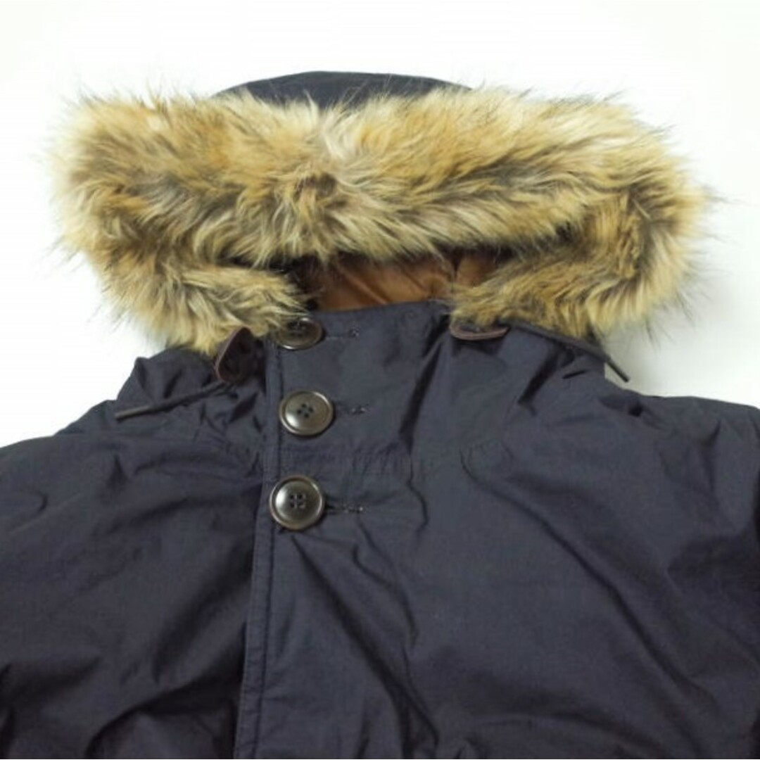 RRL(ダブルアールエル)のRRL ダブルアールエル WESTERN COTTON BLEND DOWN PARKA ウエスタンコットンブレンド ダウンパーカー 782611231001 S NAVY Double RL ファー付き ダウンジャケット INDIGO アウター【中古】【RRL】 メンズのジャケット/アウター(ダウンジャケット)の商品写真