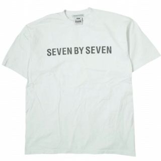 セブンバイセブン(7x7)の7x7 seven by seven セブンバイセブン アメリカ製 LOGO T-SHIRT PRO CLUB ロゴプリントTシャツ XL ホワイト 半袖 トップス【中古】【7x7 seven by seven】(Tシャツ/カットソー(半袖/袖なし))