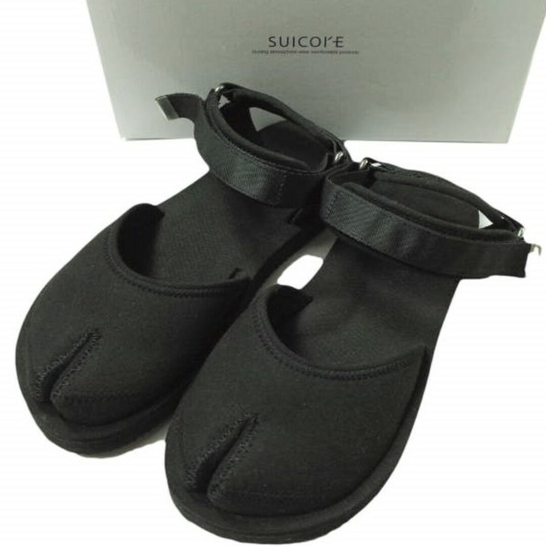 SUICOKE x BEAUTY&YOUTH UNITED ARROWS スイコック ビューティーアンドユース ユナイテッドアローズ 別注 TABI SANDAL タビ サンダル OG-152A MEC-ecs US6(24cm) ブラック ストラップ シューズ【SUICOKE × BEAUTY&YOUTH UNITED ARROWS】