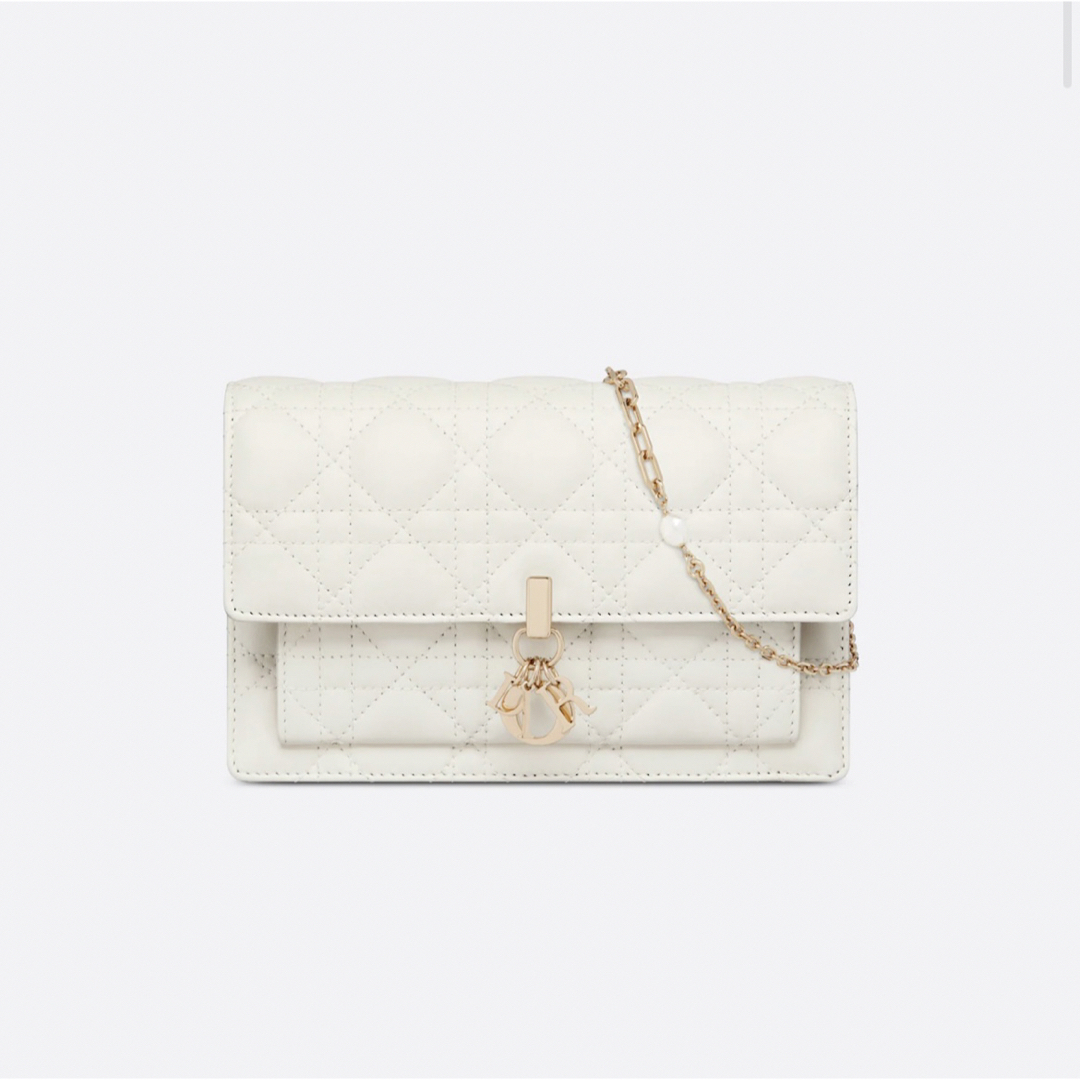 新品 Dior ディオール LADY DIOR チェーンポーチ ラテカラー