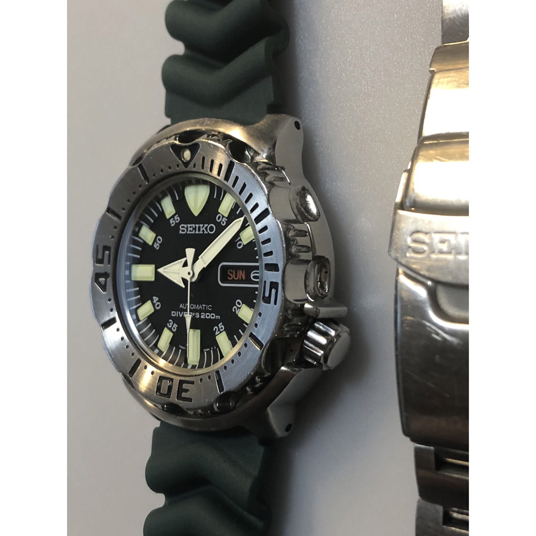 完動④ SEIKO セイコー モンスター 7S26-0350 ダイバー ブラック