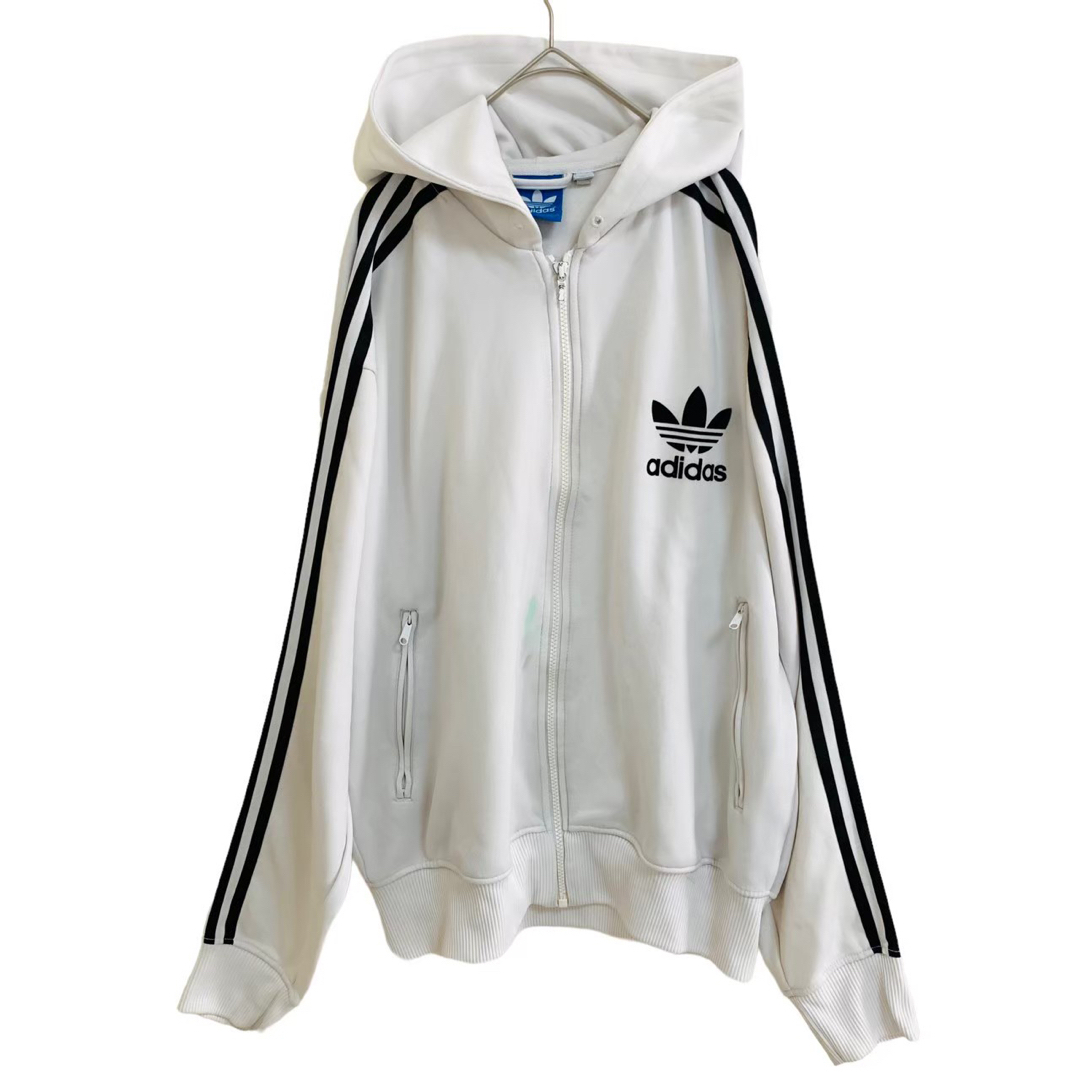 美品 90's adidas フーディ ナイロンプルパーカー メンズXL