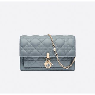 クリスチャンディオール(Christian Dior)の新品 Dior ディオール LADY DIOR チェーンポーチ ブルー(ショルダーバッグ)