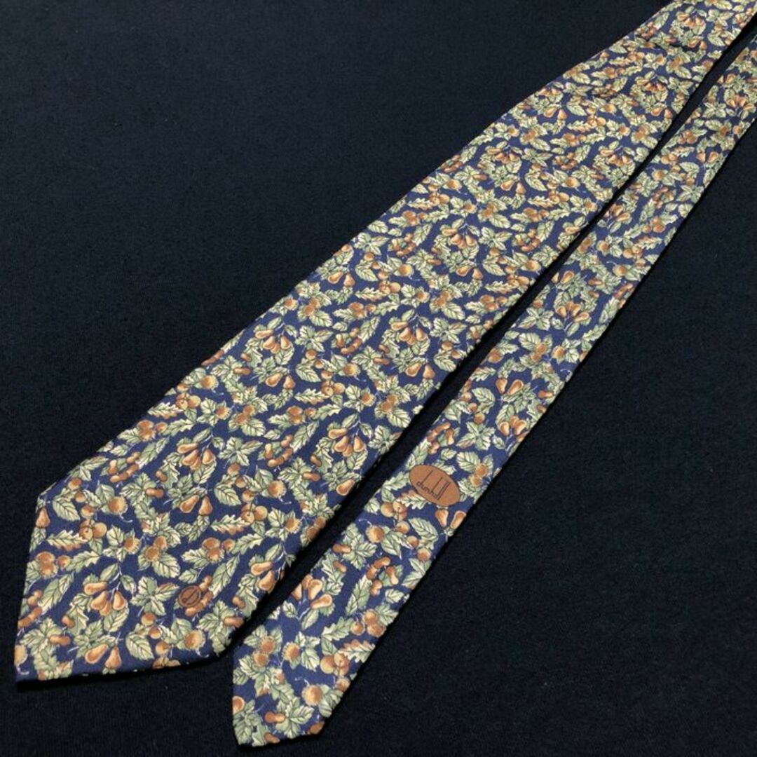 Dunhill(ダンヒル)のダンヒル ロゴ木の実 ネイビー＆グリーン ネクタイ A103-J27 メンズのファッション小物(ネクタイ)の商品写真