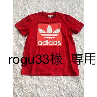 オリジナルス(Originals（adidas）)のアディダスadidas トレフォイルロゴ　Tシャツ レッド Lサイズ半袖(Tシャツ(半袖/袖なし))