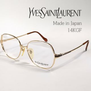 イヴサンローラン(Yves Saint Laurent)のYves Saint Laurent メガネフレーム フルリム 14金張 96(サングラス/メガネ)