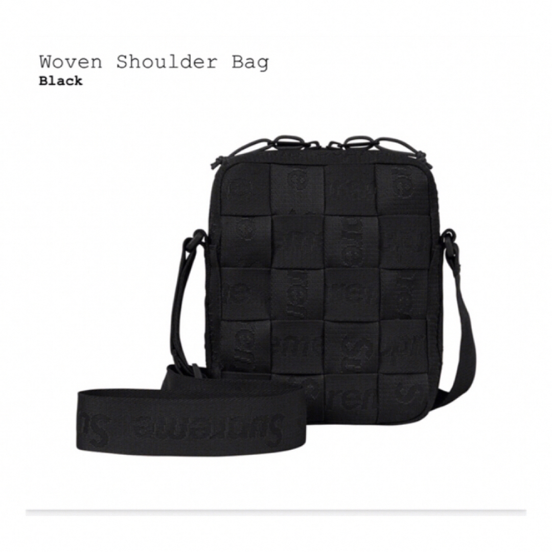 Supreme woven shoulder bag black