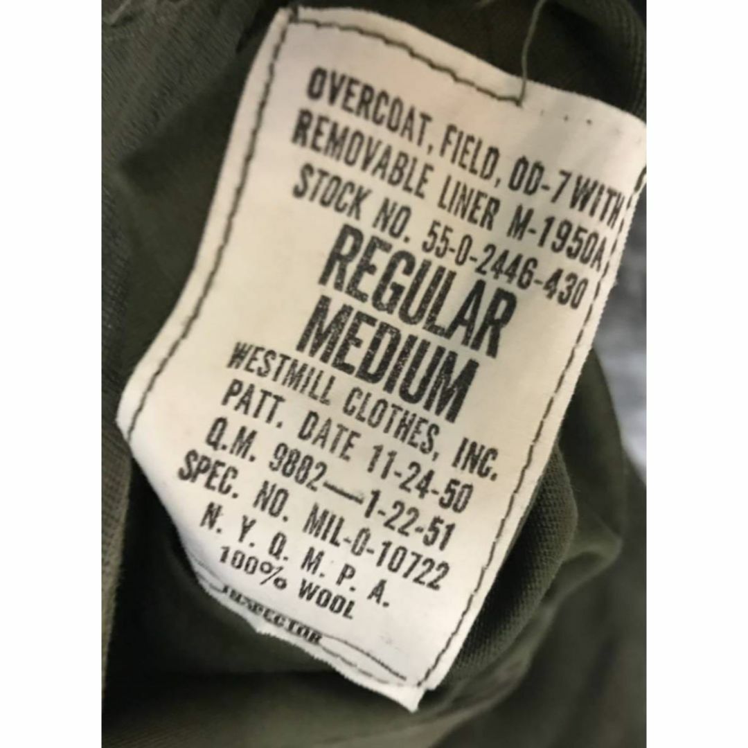 MILITARY - 50s U.S.ARMY M50 OD7 オーバーコート MEDIUM の通販 by