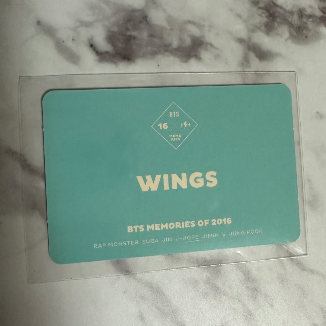 BTS memories 2016 wings トレカ
