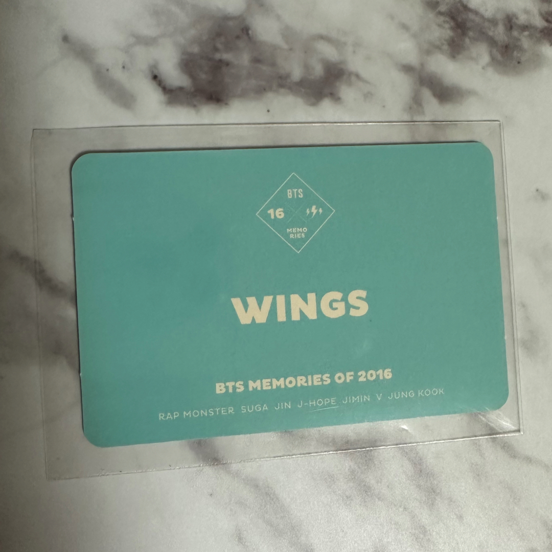 BTS MEMORIES OF 2016 トレカ WINGS グク RM ジン