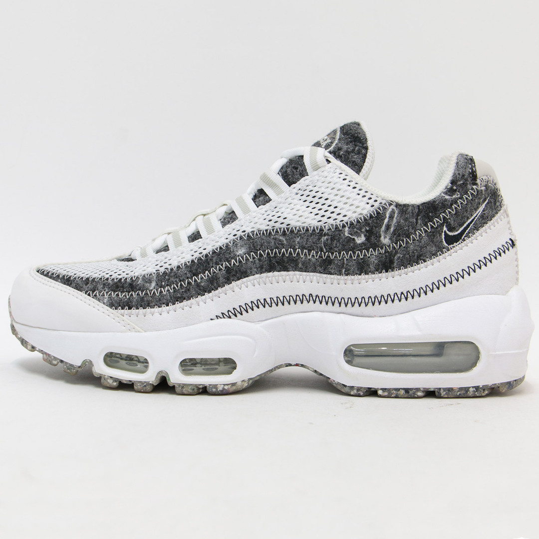 NIKE ナイキ スニーカー シューズ 靴 ホワイト グレー 白 ローカット メッシュ レースアップ エアマックス AIR MAX 95 SE  CV8830-100 おしゃれ シンプル きれいめ 大人女子 ブランド カジュアル 普段使い サイズ：24cm【レディース】【中古】