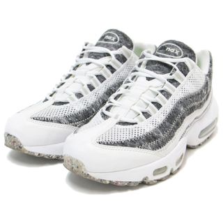 ナイキ(NIKE)のNIKE ナイキ スニーカー シューズ 靴 ホワイト グレー 白 ローカット メッシュ レースアップ エアマックス AIR MAX 95 SE CV8830-100 おしゃれ シンプル きれいめ 大人女子 ブランド カジュアル 普段使い サイズ：24cm【レディース】【中古】(スニーカー)