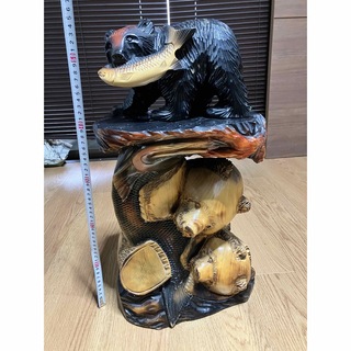 木彫り　熊　古美術　工芸品　アンティーク(彫刻/オブジェ)