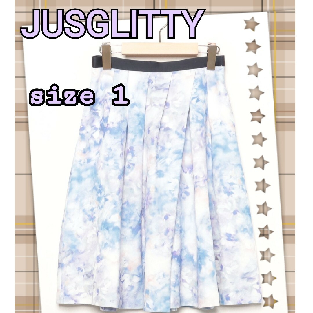 JUSGLITTY(ジャスグリッティー)の【JUSGLITTY】フレアスカート レディースのスカート(ひざ丈スカート)の商品写真