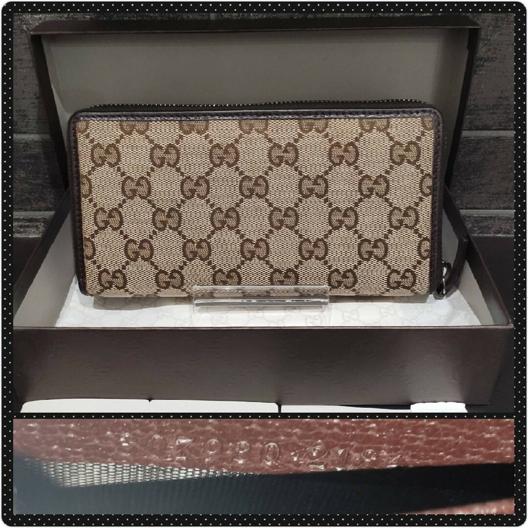 Gucci(グッチ)のグッチ GGキャンバス ラウンドファスナー 長財布 新品級【鑑定済】 メンズのファッション小物(長財布)の商品写真