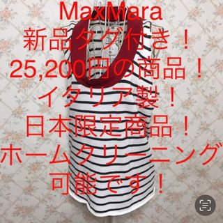 マックスマーラ(Max Mara)の★MaxMara/マックスマーラ★新品タグ付き★イタリア製！ボーダーカットソーM(カットソー(半袖/袖なし))