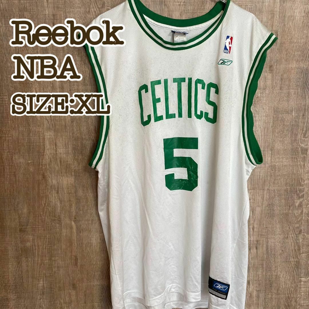 Reebok(リーボック)のReebok リーボック　NBA ボストン・セルティックス　ゲームシャツ　白XL メンズのトップス(Tシャツ/カットソー(半袖/袖なし))の商品写真