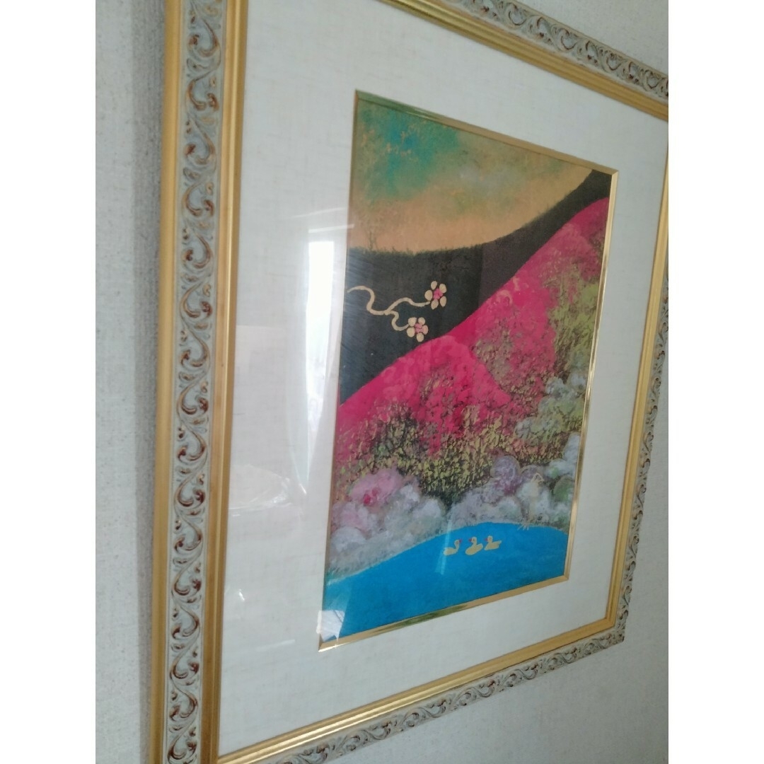 金炳宗☆肉筆絵画43cmｘ30cm