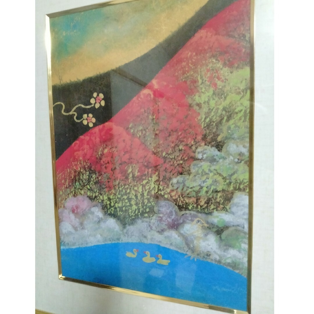 金炳宗☆肉筆絵画43cmｘ30cm