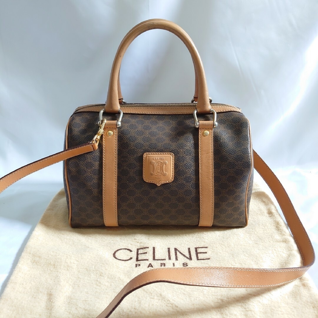 celine - 美品 CELINE マカダム柄 2WAY ハンドバッグの通販 by