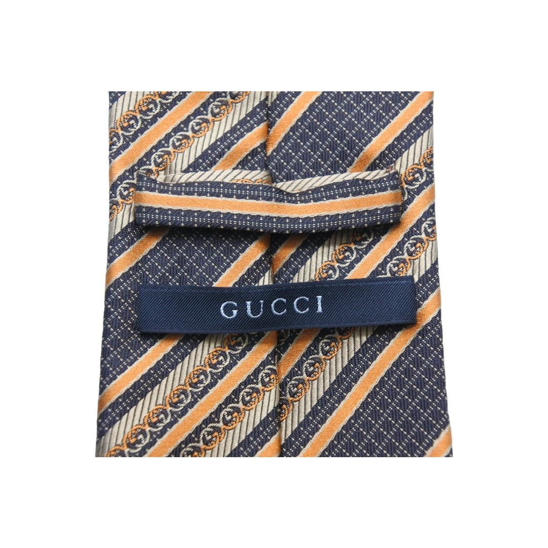 Gucci - GUCCI グッチ ネクタイ トムフォード期 ストライプ ロゴ 総柄