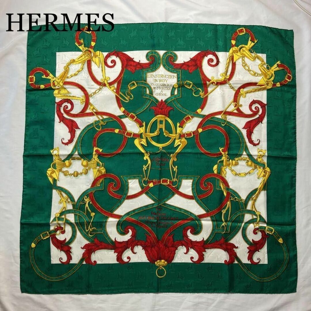 返品不可】 HERMES スカーフ カレ90 L´INSTRVCTION DV ROY - floordepot.cl