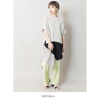 オズモーシス(OSMOSIS)の（osmosis）プリーツヘムニットプルオーバー（GRAY）(Tシャツ(半袖/袖なし))