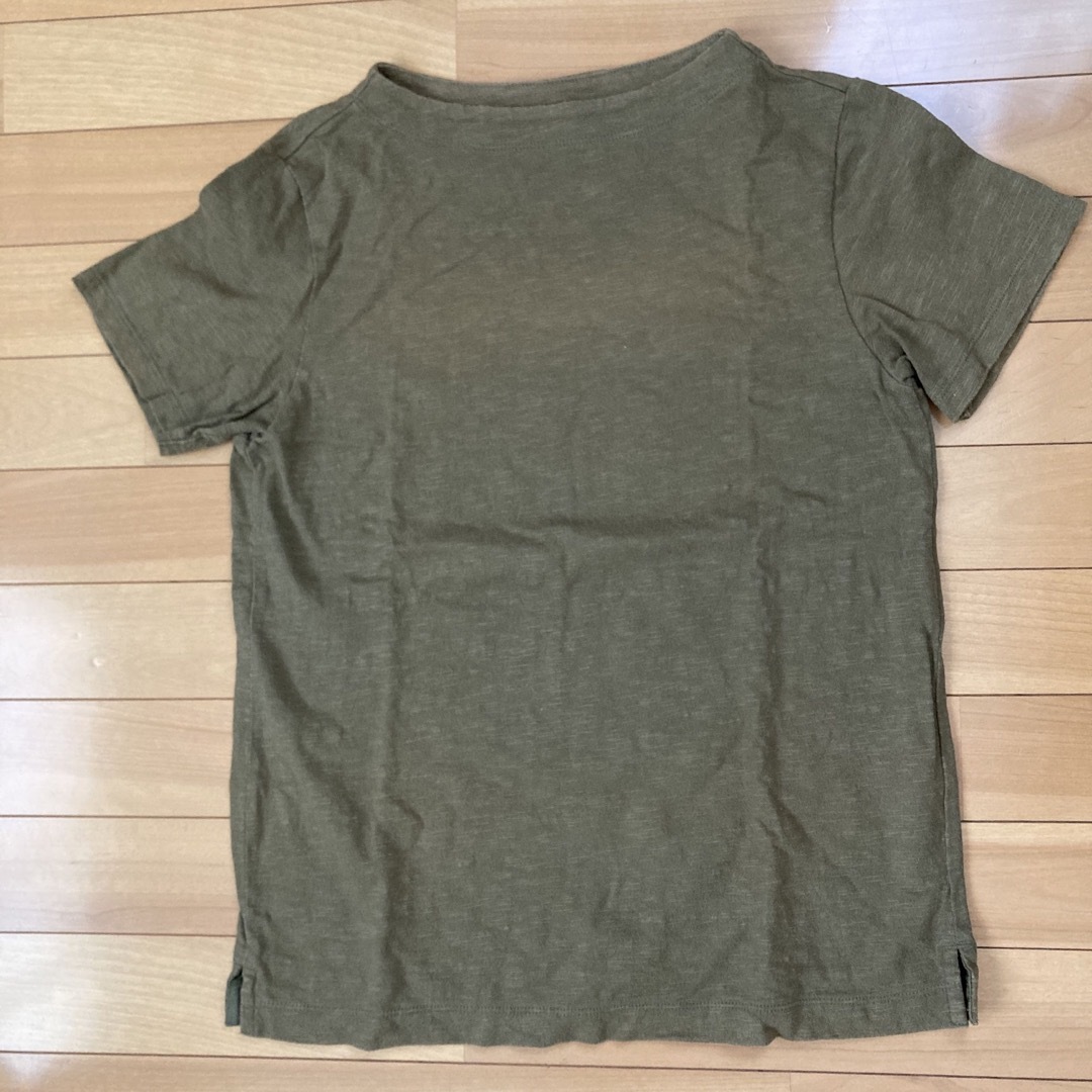 UNIQLO(ユニクロ)のユニクロ　半袖ボートネックTシャツ レディースのトップス(Tシャツ(半袖/袖なし))の商品写真