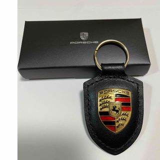 ポルシェ(Porsche)のポルシェ クレストキーホルダー (黒)(キーホルダー)