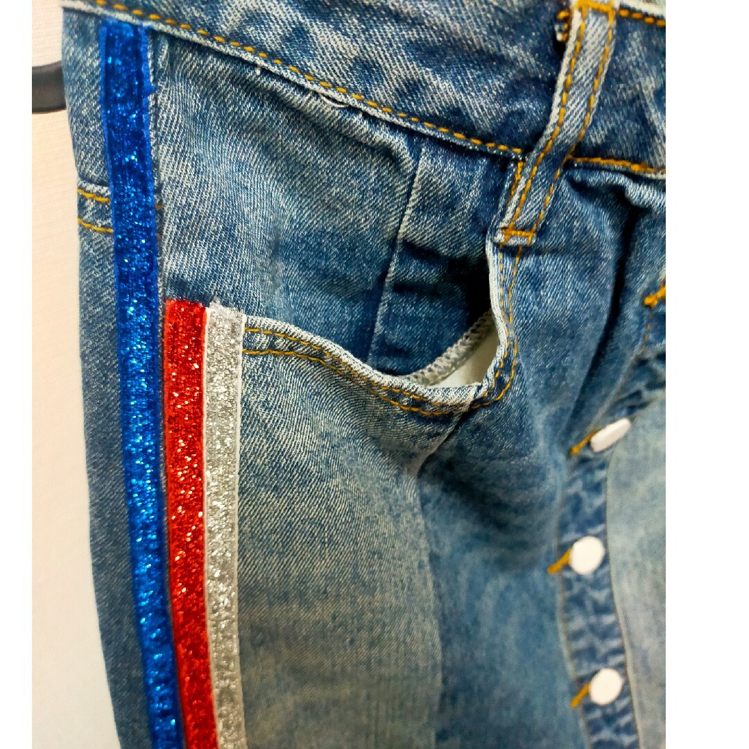 新品 デニムスカート　M　ミニ丈　膝上 レディースのスカート(ひざ丈スカート)の商品写真