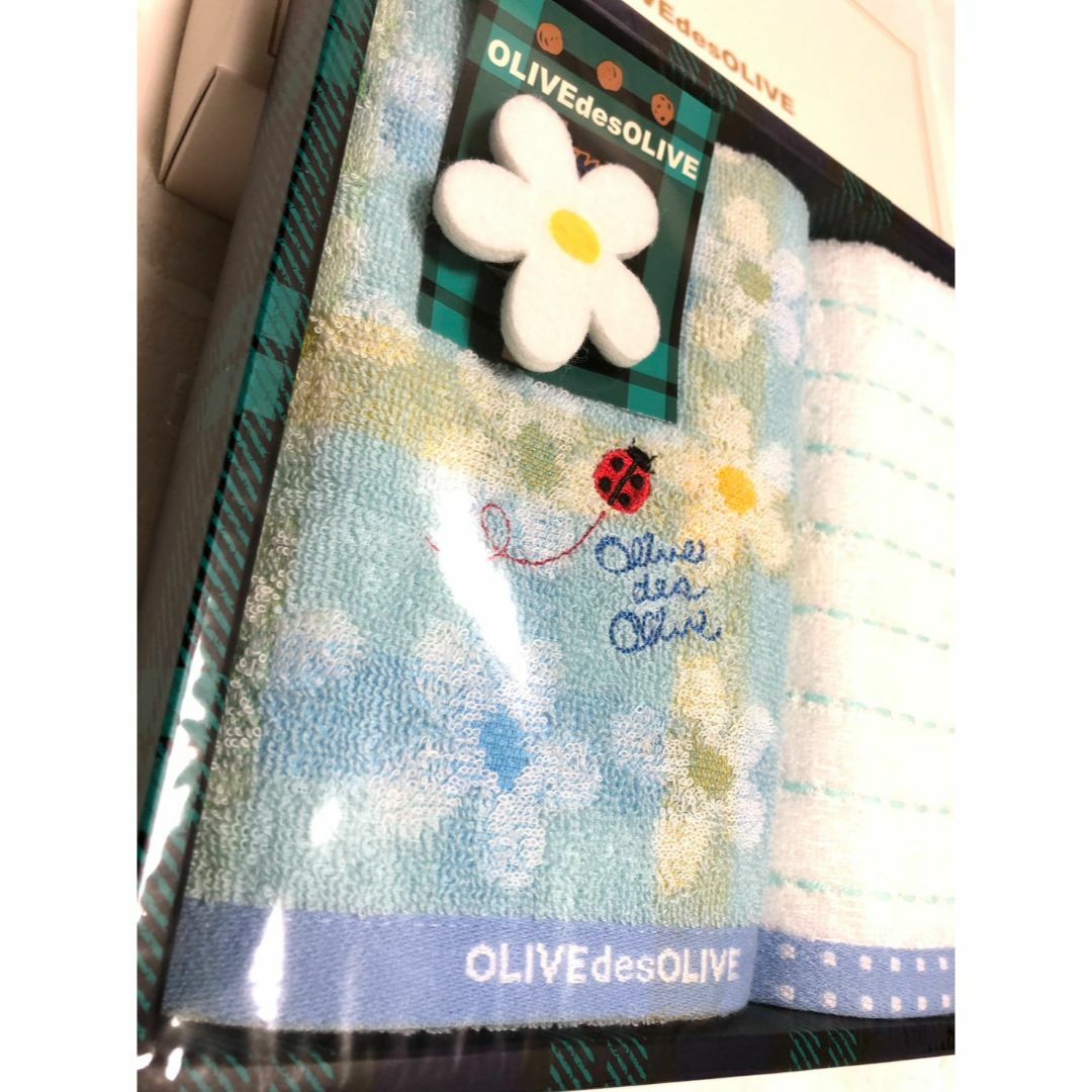 OLIVE des OLIVE フェイスタオル 2枚セット ブルー