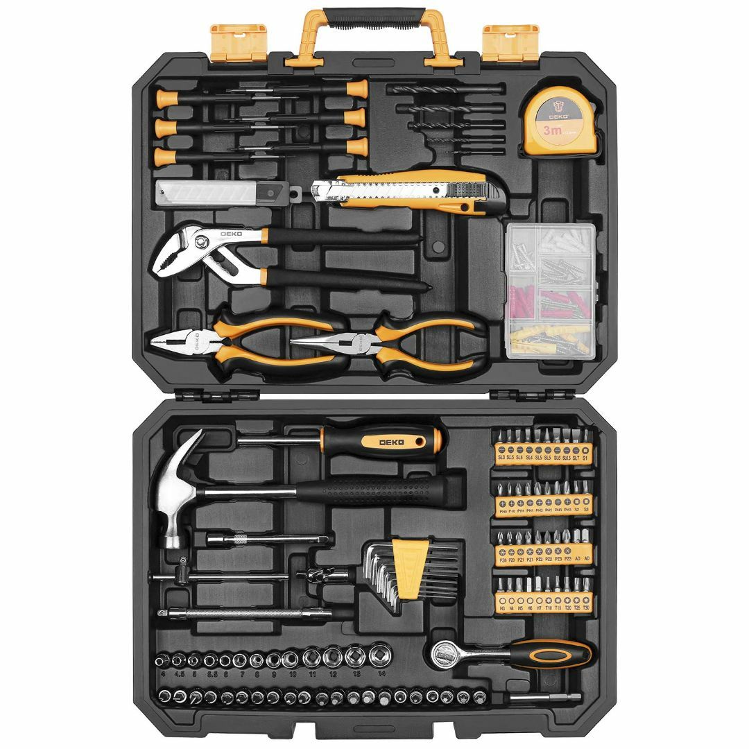 DEKO 196点 ホームツールセット 工具セット 家庭用 日曜大工 DIYセッ その他