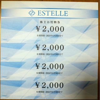 エステール　お買物券　8000円分(ショッピング)