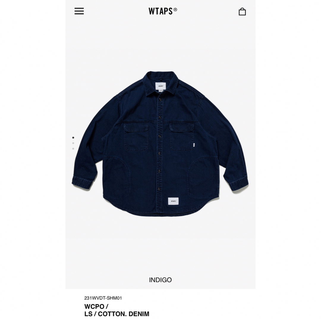 WTAPS WCPO LS COTTON. DENIM