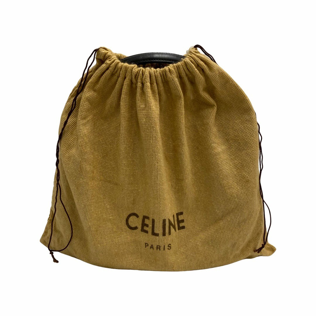 極 美品 保存袋付 CELINE セリーヌ ヴィンテージ リング 金具 カーフ