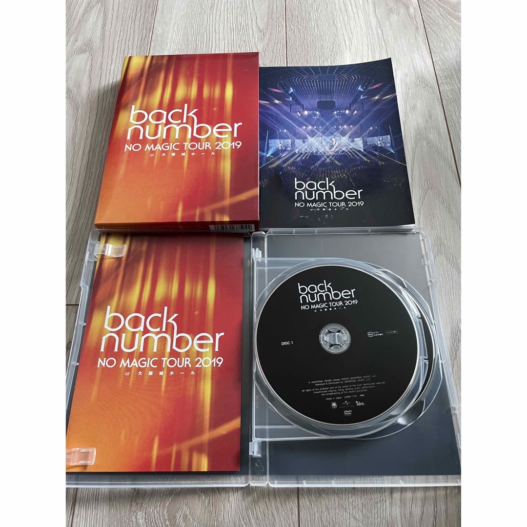 BACK NUMBER(バックナンバー)のNO　MAGIC　TOUR　2019　at　大阪城ホール（初回限定盤） DVD エンタメ/ホビーのDVD/ブルーレイ(ミュージック)の商品写真