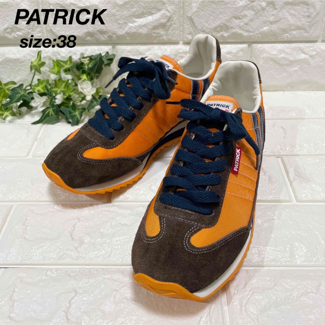 【美品】PATRICK パトリック スニーカー MARATHON マラソン38 | フリマアプリ ラクマ