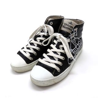 ヴィヴィアンウエストウッド(Vivienne Westwood)のヴィヴィアンウエストウッドPLIMSOLL ハイカットスニーカー 40 ブラック(スニーカー)