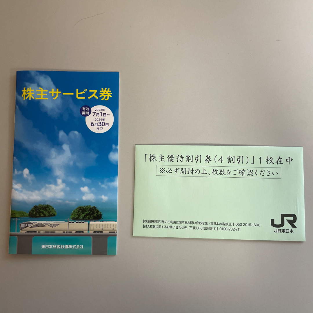 JR東日本株主優待4割割引券4枚、株主サービス券冊子一冊 | mag-mar.org