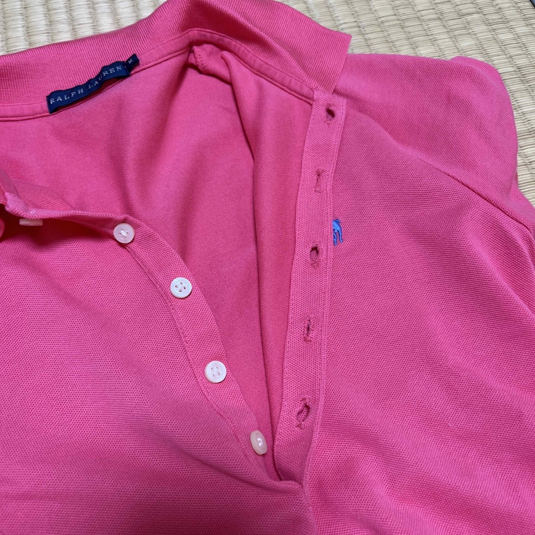 Ralph Lauren(ラルフローレン)のラルフローレン  ピンク　ポロシャツ　サイズＭ　中古 レディースのトップス(ポロシャツ)の商品写真