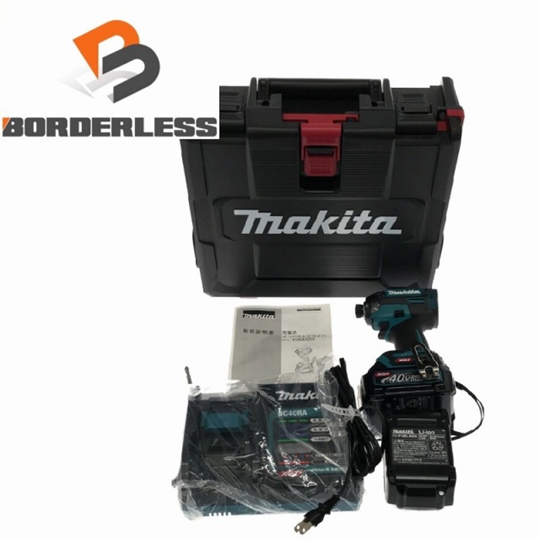 ☆ケースに傷あり 未使用品☆makita マキタ 40Vmax 充電式インパクトドライバー TD002GRDX バッテリー2個(BL4025) 充電器 ケース付き 74173