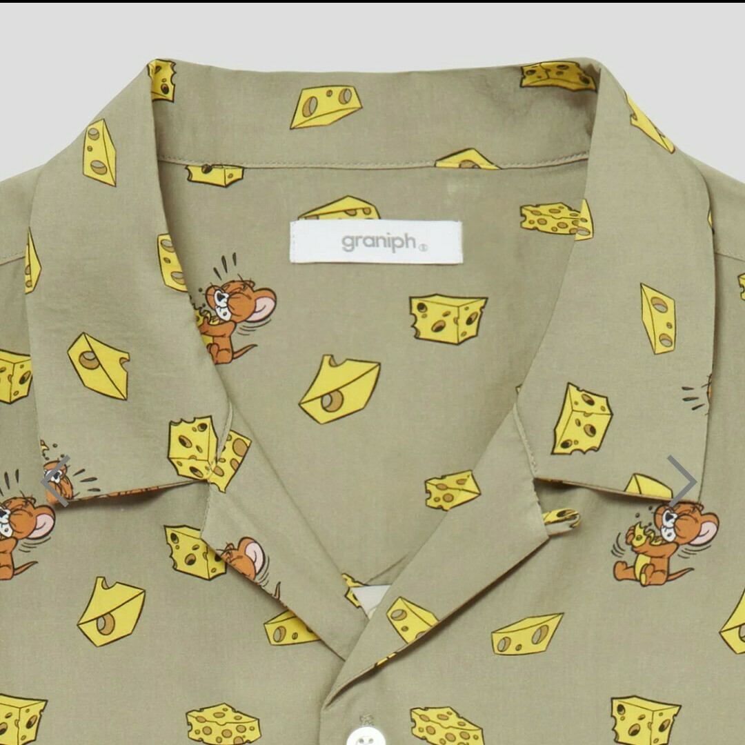 Design Tshirts Store graniph(グラニフ)のグラニフ graniph トムとジェリー オープンカラーシャツ Ｍサイズ メンズのトップス(シャツ)の商品写真