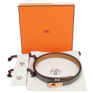 エルメス HERMES ケリー 18 ターンロック ベルト ヴォーエプソン レザー ローズメキシコ ピンク シルバー金具 U刻印 箱付（新品・未使用品）