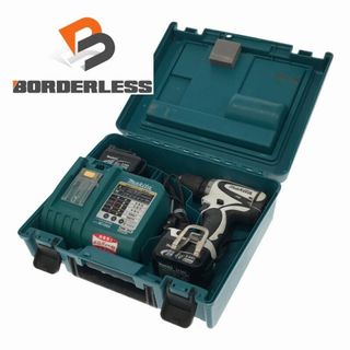 マキタ(Makita)の☆中古品☆makita マキタ 14.4V 充電式ドライバドリル DF440DRFXW 白/ホワイト バッテリー2個(3.0Ah) 充電器 ケース付 74305(工具)