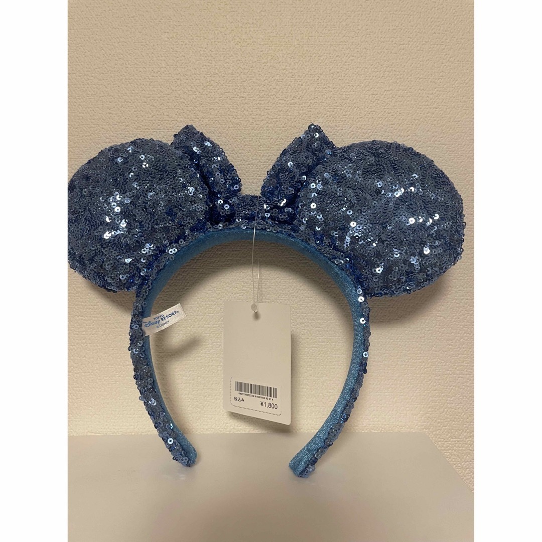 Disney(ディズニー)のディズニーカチューシャ　スパンコール　ブルー レディースのヘアアクセサリー(カチューシャ)の商品写真