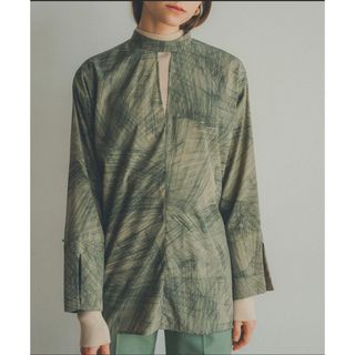 クラネ(CLANE)のclane RADIAL LINE DOUBLE FACE BLOUSE(シャツ/ブラウス(長袖/七分))