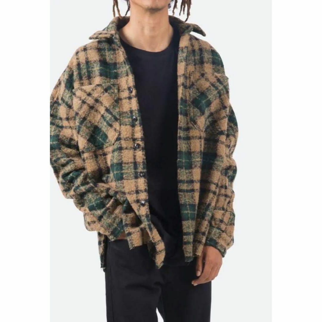 MNML Loose Woven チェック柄 フランネルシャツ　ミニマル