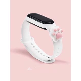 シャオミ(Xiaomi)の猫の肉球デコレーション 腕時計バンド Xiaomi Watch  ラバー 高品質(腕時計(デジタル))